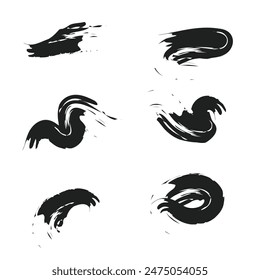 Grunge brush clip art vector
