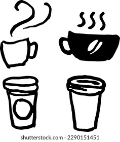 Grunge Brush Coffee Cup Set