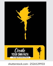 grunge brush effects posters, combining vibrant colors and bold typography. Each design delivers a powerful message,
inspiring creativity and individuality while embracing chaos. Perfect for artistic 