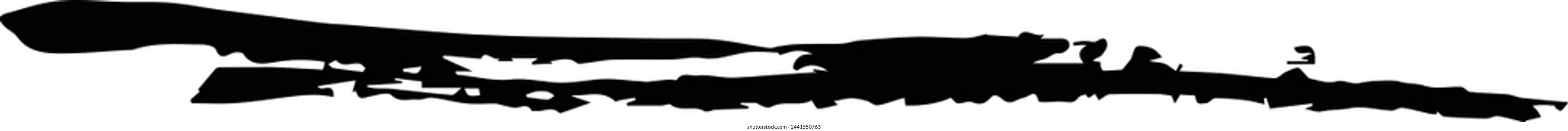 Grunge brush line element icon hand drawn stroke for creative design and illustration