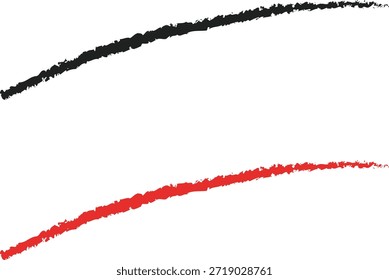 Grunge Brush Line Underline Vektorsatz - handgezeichnete Markerstriche