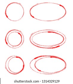 Grunge brush lines .Post Stamps Collection. Circles and ovals highlight marker . Banners, Insignias , Logos, Icons, Labels and Badges Set . vector distress textures.blank shapes.retro frames.