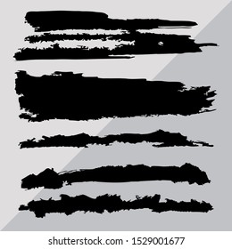 grunge brush lines vector banner