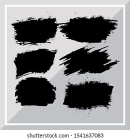 grunge brush lines vector banner 