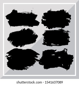 grunge brush lines vector banner 