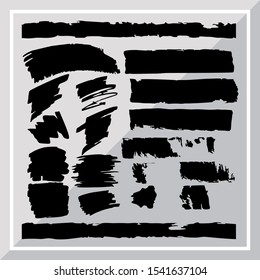 grunge brush lines vector banner 