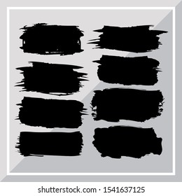 grunge brush lines vector banner 