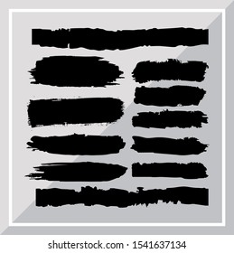 grunge brush lines vector banner 