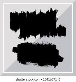grunge brush lines vector banner 