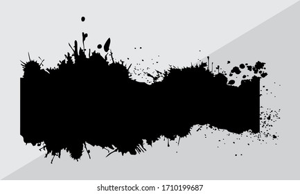 grunge brush lines vector banner