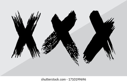 grunge brush lines vector banner