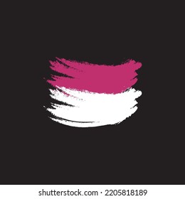 Grunge brush of Monaco flag on black background. Creative glitter sparkle brush paint vector illustration esp 08