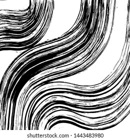 Grunge brush pattern. Texture. White and black vector.