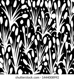 Grunge brush pattern. Texture. White and black vector.