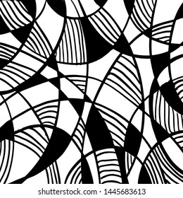 Grunge brush pattern. Texture. White and black vector.