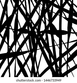Grunge brush pattern. Texture. White and black vector.