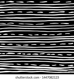 Grunge brush pattern. Texture. White and black vector.
