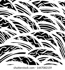Grunge brush pattern. Texture. White and black vector.