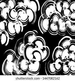 Grunge brush pattern. Texture. White and black vector.
