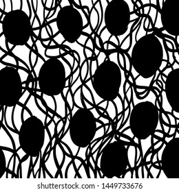 Grunge brush pattern. Texture. White and black vector.