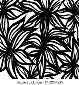 Grunge brush pattern. Texture. White and black vector.