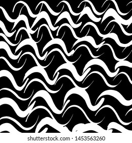 Grunge brush pattern. Texture. White and black vector.