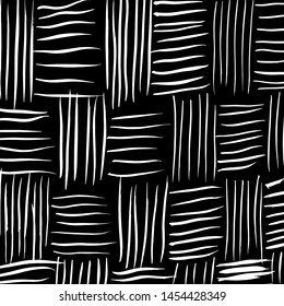 Grunge brush pattern. Texture. White and black vector.