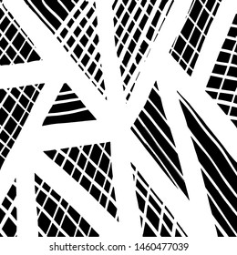 Grunge brush pattern. Texture. White and black vector.