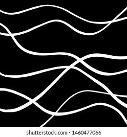 Grunge brush pattern. Texture. White and black vector.