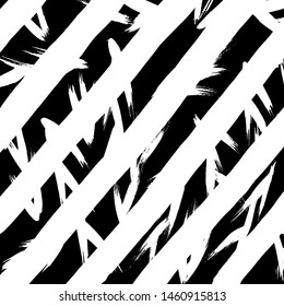 Grunge brush pattern. Texture. White and black vector.