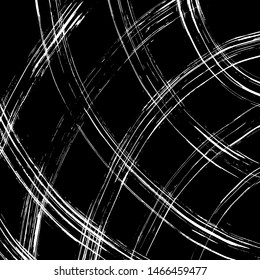 Grunge brush pattern. Texture. White and black vector.