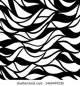 Grunge brush pattern. Texture. White and black vector.