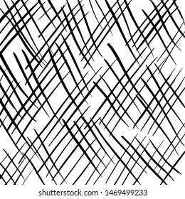 Grunge brush pattern. Texture. White and black vector.