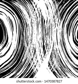 Grunge brush pattern. Texture. White and black vector.
