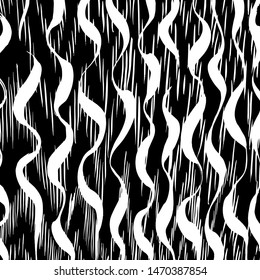 Grunge brush pattern. Texture. White and black vector.