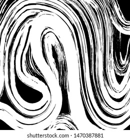 Grunge brush pattern. Texture. White and black vector.