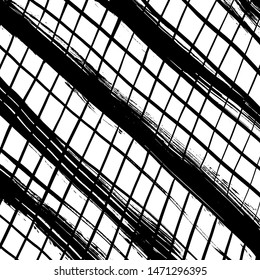 Grunge brush pattern. Texture. White and black vector.