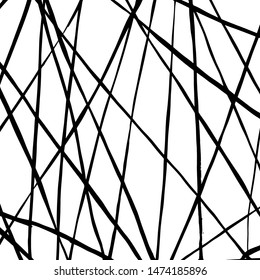 Grunge brush pattern. Texture. White and black vector.