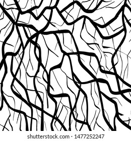 Grunge brush pattern. Texture. White and black vector.