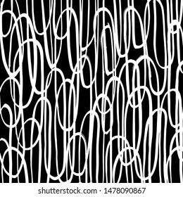 Grunge brush pattern. Texture. White and black vector.