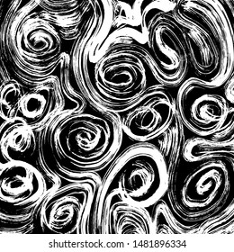 Grunge brush pattern. Texture. White and black vector.
