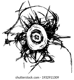 VECTOR DE ABSTRACTO NEGRO GRUNGE BRUSH ROUGH PARA SU NEGOCIO