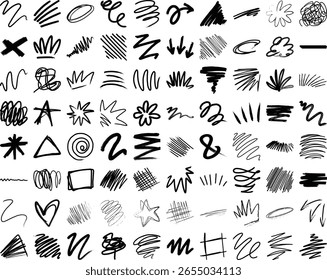 Grunge Brush Rabiscos projeto de pacote