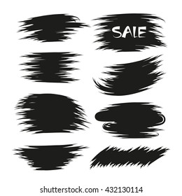 grunge brush set for marking text, promotion text