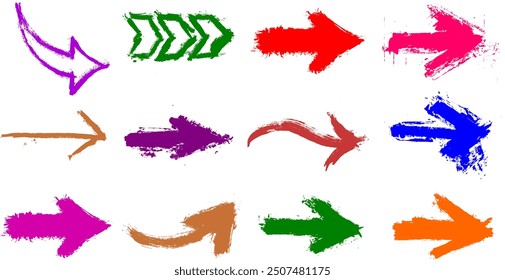 	
Grunge Brush Stroke Arrow Set