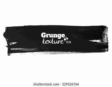Grunge brush stroke background ribbon