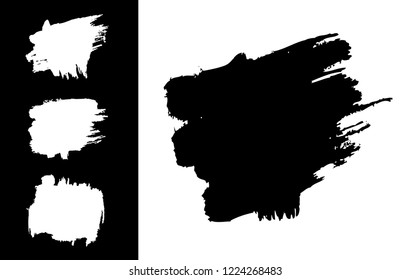 Grunge brush stroke background vector collection