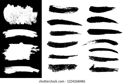 Grunge brush stroke background vector collection