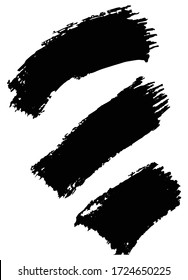 Grunge brush stroke background vector collection.Set of black paint, ink, grunge, dirty brush strokes, shapes. Grunge design elements. Abstract ink brush doodle textures.
