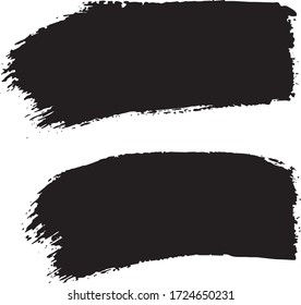 Grunge brush stroke background vector collection.Set of black paint, ink, grunge, dirty brush strokes, shapes. Grunge design elements. Abstract ink brush doodle textures.